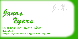 janos nyers business card